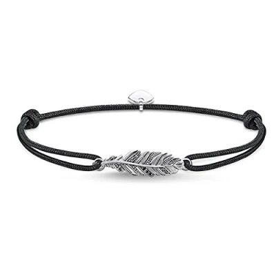 Obrázek Thomas Sabo Unisex náramek Little Secret Pero černý 925 sterlingové stříbro LS063 889 11 L22v, Stříbro, Kubická zirkonie