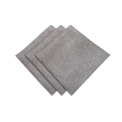 Obrázek Soleil d&#039;ocre Bella Viel von 3 Servietten Tisch, Polyester, Grau, 45x45 cm
