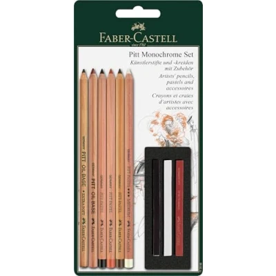 Obrázek FABER CASTELL 112998 Pitt jednobarevná sada s příslušenstvím