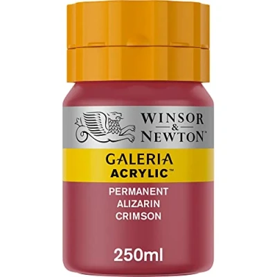 Obrázek Winsor &amp; Newton 2137466 Galeria akrylová barva, vysoká pigmentace, stálý na světle, máslová konzistence, tuba 250 ml Permanentní alizarinový armesin