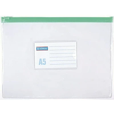 Obrázek Donau 1797001PL pro 00 zip sáček/Kapsa na zip, PVC, A5, Průhledná