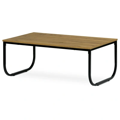 Obrázek Stůl konferenční, MDF deska s dekorem divoký dub, černý kov. CT 622 OAK