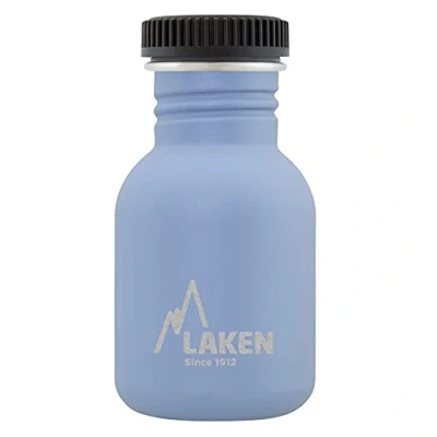 Obrázek Laken láhev Basic Steel, z ušlechtilé oceli pro děti a dospělé, standardní ústa šroubovací uzávěr, 0,35 l, modrá