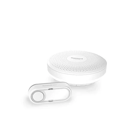 Obrázek Honeywell Home Sada bezdrátového gonu kulatá s regulací hlasitosti, světelným kroužkem a tlačítkem zvonku, bílá, DCR313S