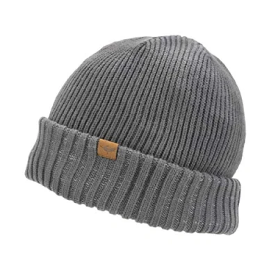 Obrázek SEALSKINZ Unisex Wasserdichte Rollmützenmütze für Kaltes Wetter Grau, S/M