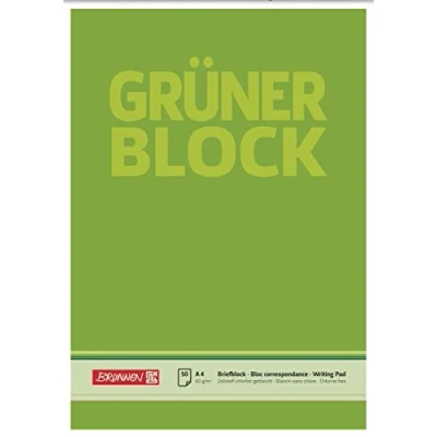 Obrázek Baier &amp; Schneider Brunnen 1052636 dopisní blok / psací zelený (A4, prázdný, 50 listů, 60 g/m²)