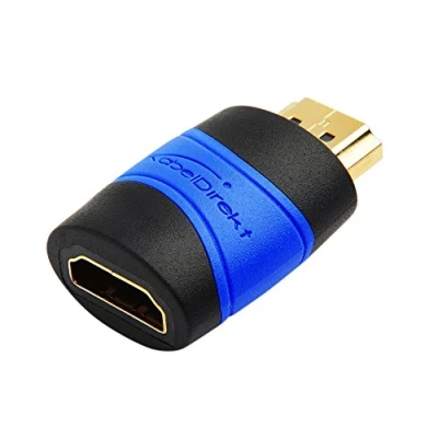 Obrázek KabelDirekt adaptér HDMI kompatibilní s (HDMI 2.0a / b 2.0, 1.4a, zásuvka pro připojení, 4K Ultra HD, 3D, Full 1080p, HDR, ARC, vysokorychlostní ethernetem, PS4, XBOX, HDTV) řada TOP