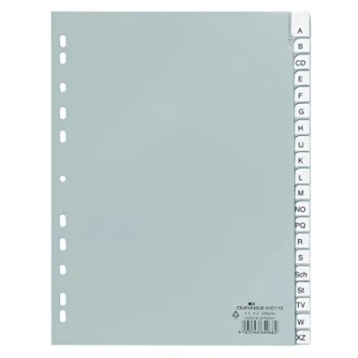 Obrázek Durable 644110 19010055 registrační z PP (s čistý Taben) 10DÍLNÝ Šedá, Šedá