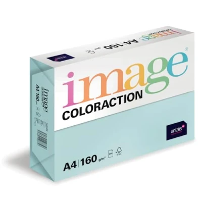 Obrázek Image Coloraction Lagoon barevný papír do kopírky DIN A4, 210 x 297 mm, 160 g/m² barevný, bezdřevý tiskárny 250 listů světle modrý