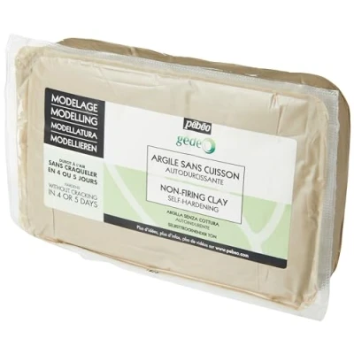Obrázek Modelovací hmota Pébéo, samoschnoucí 1,5 kg, bílá na vzduchu schnoucí hlína modelování, tvarování a hrnčířství Soft Clay samoztvrdnoucí bez vypalování kg barva