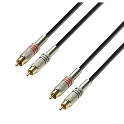 Obrázek Adam Hall Cables 3 STAR TCC 0100 Twin Kabel 2 x Cinch na 1 m