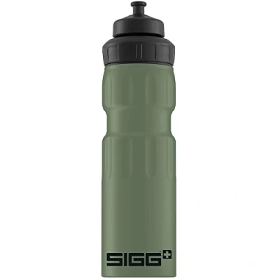 Obrázek SIGG WMB Sports Leaf Green Touch sportovní láhev (0,75 L), bez škodlivých látek a nepropustná na pití, lehká pití z hliníku