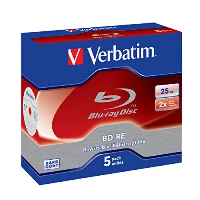 Obrázek Verbatim 43615 BD RE 2x, 5palcový Blu Ray, optické médium