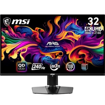 Obrázek MSI MAG 321UPX QD OLED 31,5 palců 4K UHD herní monitor 3840 x 2160 Quantum Dot panel, 240Hz / 0,03 ms, 99 % DCI P3, P Touch E≤2, DisplayHDR True Black 400 DP 1.4a, HDMI 2.1, USB Type C