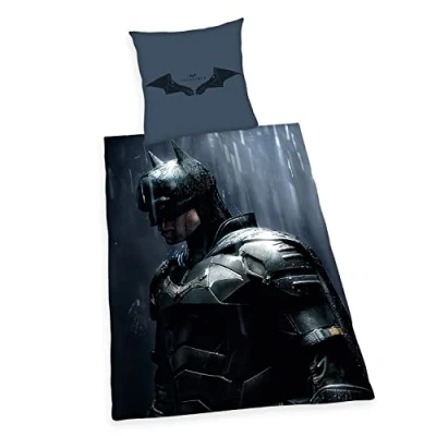 Obrázek Batman ložní prádlo, povlak na polštář cca 80 x cm, povlečení 135 200 se značkovým zipem, 100% bavlna, renforcé