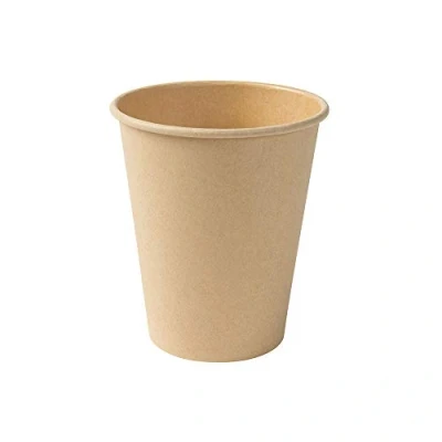 Obrázek BIOZOYG 50 kusů kelímků na kávu papírové kelímky 250 ml / 10 oz Ø 90 mm hnědé jednorázové bez plastů hrníček z trvale udržitelného lesního hospodářství hrnek jednorázový