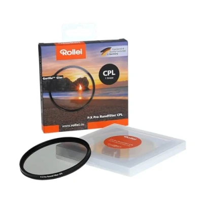 Obrázek Rollei F: X Pro kulatý filtr (77 mm, CPL) Šroubový z Gorilla®* Sklo s vysokou věrností barev a bez odrazu, velikost: 72 mm