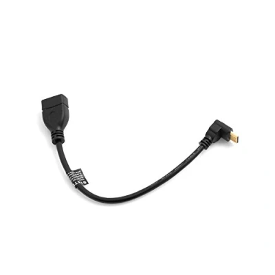 Obrázek System S Mini HDMI vzhůru zahnutý úhlový konektor 90 stupňů k vstupu zdířce kabel 22 cm