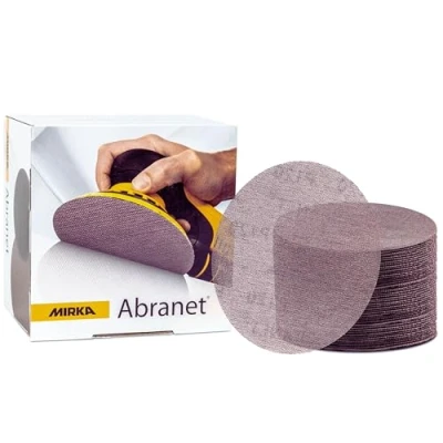 Obrázek Mirka Abranet Síťové brusné kotouče 150 mm suchý zip / zrno P120 50 ks k broušení dřeva, špachtle, laku, plastu 5424105012