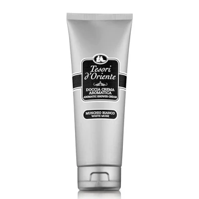 Obrázek TESORI d&#039;Oriente krémový sprchový gel &#039;Bílý mošus&quot;, 250 ml, aromatický se vzdušnou vůní s nádechem květin, krém pro péči o tělo, wellness rituál tělo a smysly