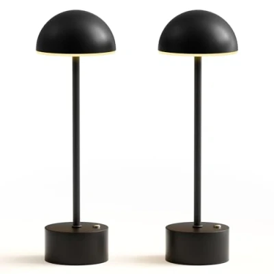 Obrázek tomons LED stolní lampa, stmívatelná, bezdrátová, 2 ks lampa na noční stolek s dotykem, sada baterií čtecí zahradu, jídelní stůl, ložnici a studium