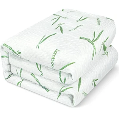 Obrázek Utopia Bedding Vodotěsný chránič matrace z bambusu (90 x 200 cm) roztažitelný až do hloubky 30 cm prodyšný potah matrace, prémiový na s gumou po obvodu