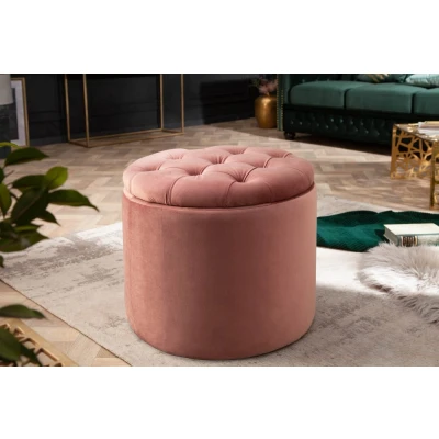 Obrázek Chesterfield taburet ZETHOS Dekorhome Růžová