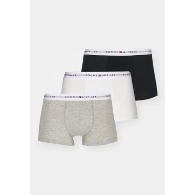 Obrázek Tommy Hilfiger Trunk Signature 3 PACK Boxerky, Muži, Velikost: Small, Grey heather/black/white