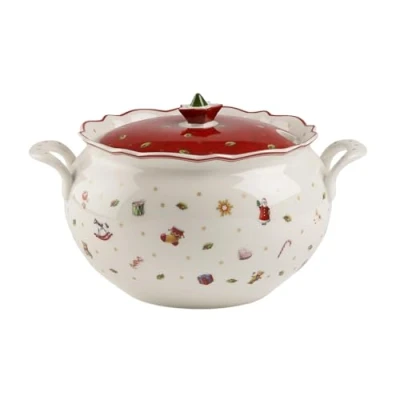 Obrázek Villeroy a Boch Toy&#039;s Delight Terrine, 3 litry, prémiový porcelán, bílý/červený