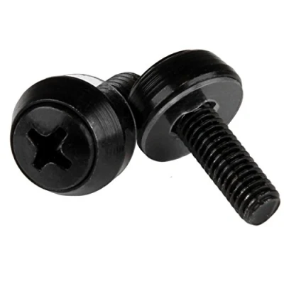 Obrázek StarTech.com M5 x 12 mm montážní šrouby balení 50 ks černé pro server Racks