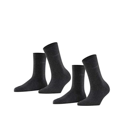 Obrázek Dámské ponožky FALKE Uni 2 Pack 80% bavlna, páry, šedá (Anthracite Melange 3080), Velikost: 39 42