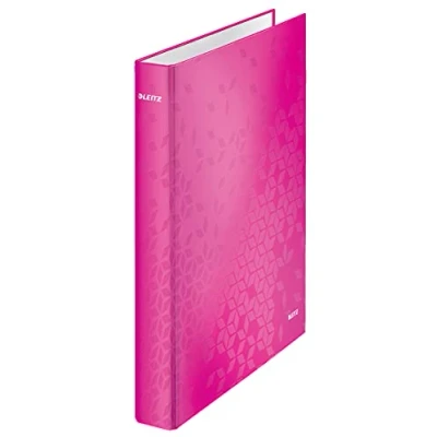 Obrázek Leitz Kniha s kroužkovou vazbou A4 2R, 25 cm, růžová metalická