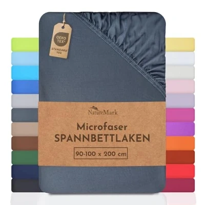 Obrázek Zvláštní položka!!! Napínací prostěradlo z mikrovlákna za úspornou cenu! Mnoho velikostí a barev, značkové zboží, Antracitová šedá, 90x200 100x200 cm