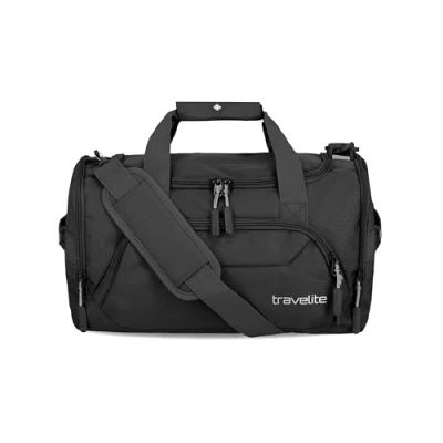 Obrázek travelite Cestovní taška, příruční zavazadlo, víkendy, kick off, lehká malá taška na dovolenou a sport, bazén, kliniku, černá, 40 cm