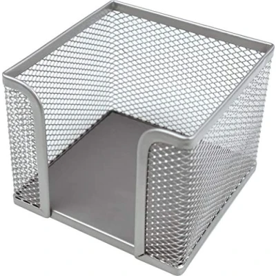 Obrázek Helit H2518400 box na lístečky &quot;the cube network&quot;, stříbrný