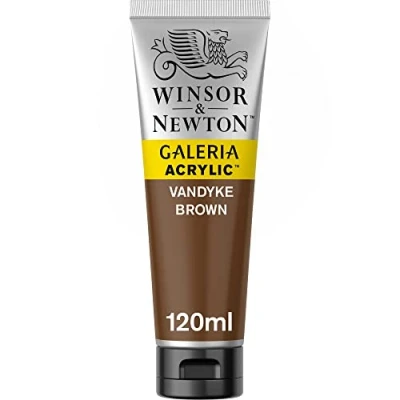 Obrázek Winsor &amp; Newton 2131676 Galeria akrylová barva, vysoká pigmentace, stálá na světle, konzistence, 120 ml tuba Vandyke hnědá