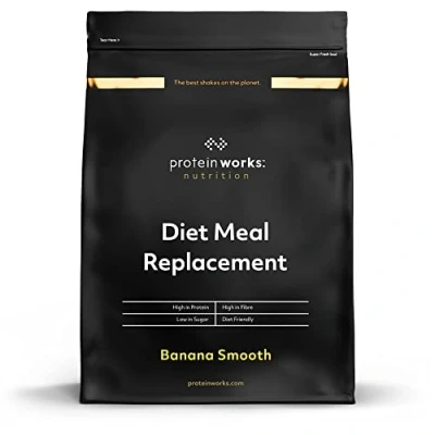 Obrázek Protein Works Dieta náhrada jídla 250 kalorií Pitné jídlo Mouka na hubnutí 28 servírek Banana Smooth 2 kg