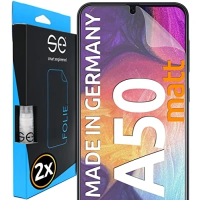 Obrázek 2x se® 3D ochranná fólie antireflexní pro Samsung Galaxy A50, proti prachu, 100% otisky prstů a kompatibilní s FaceID, jednoduchá instalace bez bublin, ultra čirá, odolná nárazům, z Německa