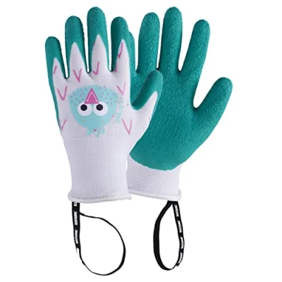 Obrázek ROSTAING Kinder Gartenhandschuhe MARGOT Ein Paar Garten und Heimwerkerhandschuhe Für kleine zarte Hände die Sicherheit Ihrer Kinder, Grün