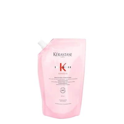 Obrázek Kérastase Genesis Bain Hydra Fortifiant, posilující šampon při ztrátě vlasů v důsledku lámání vlasů, péče o vlasy u lámavých doplňovací balení, 500 ml