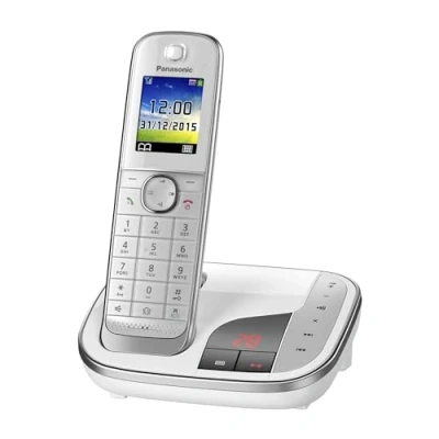 Obrázek Panasonic KX TGJ320GW bezdrátový telefon se záznamníkem hovorů, handsfree, barevný LCD CD, zabezpečení DECT, nízko vyzařování, baterie s dlouhou životností, černý