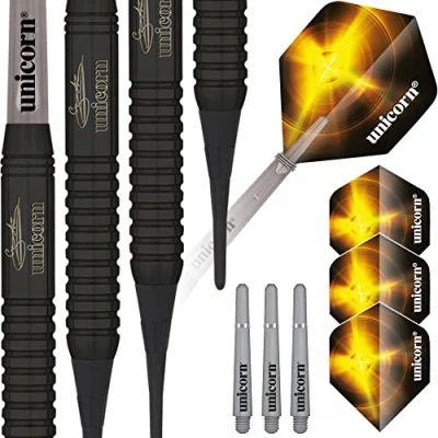 Obrázek Unicorn Black Brass Gary Anderson Soft Dart, 19 g