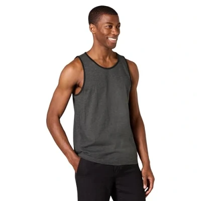 Obrázek Amazon Essentials Herren Tanktop, Normale Passform, Schwarz Dunkelgrau Meliert, XL