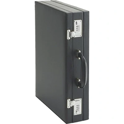 Obrázek Alassio 92300 Attaché kufr PONTE, z imitace kůže, cca 44,5 x 33 10 cm, černý, 1,85 kg, černá, Aktovka