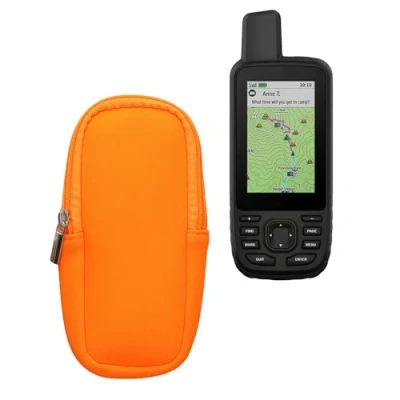 Obrázek kwmobile pouzdro kompatibilní s Garmin GPSMAP 66sr / 67 66i GPS ruční přístroj neopren ochranný kryt Navi Neon Orange