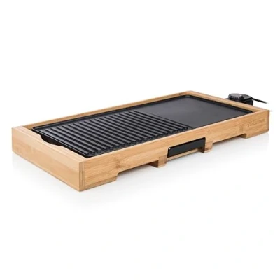 Obrázek Tristar BP 2641 Bambus XL kombinovaný gril s teppanyaki 51 x 25,4 cm