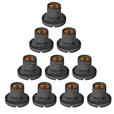 Obrázek Demiawaking IT 10 Stück Lampenfassungen E27 Universal Fassung Lampenfassung Flach Adapter Energiesparend