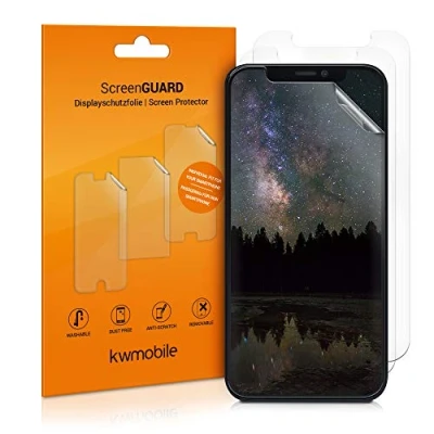 Obrázek kwmobile 3X ochranná fólie na displej kompatibilní s Apple iPhone 12 / Pro Folie sada průhledných ochranných fólií v průhledné