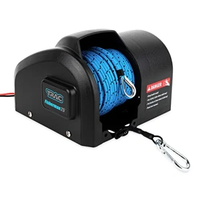 Obrázek Trac Outdoors Fisherman 25 G3 Elektrische Ankerwinde Anker bis zu 11,3 kg Inklusive 30,5 m vorgewickeltem Ankerseil mit Gebrauch (69002)