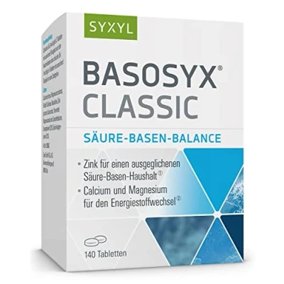 Obrázek SYXYL Basosyx Classic tablety/doplněk stravy se základními minerálními sloučeninami bez sodíku a zinkem pro vyváženou acidobazickou domácnost / 140 tablet v blistru